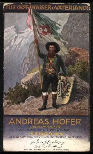 AK Andreas Hofer, Ober-Kommandant der Landesverteidiger in Tirol 1809, 1767-1810