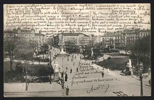 AK Berlin-Kreuzberg, Blick über den Belle-Allianceplatz