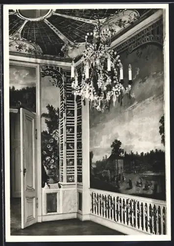 AK Berlin, Ermeler-Haus in der Breitestr. 11, Kabinett mit Rosenspalier