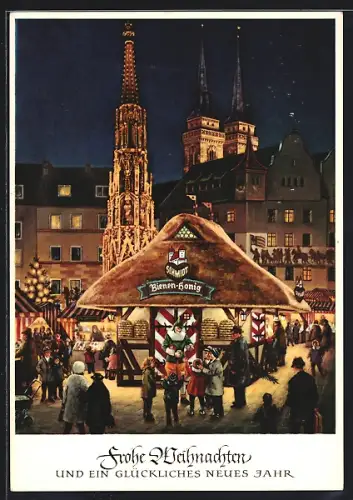AK Nürnberg, Christkindlmarkt 1965, Schmidt Bienen-Hobig