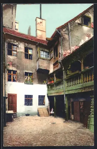 AK Alt-Berlin, alte Hof-Szenerie