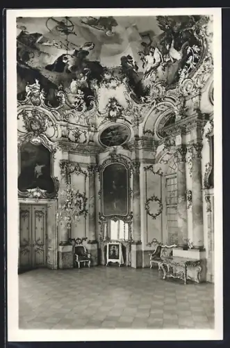 AK Bruchsal, Schloss: Marmorsaal, Innenansicht