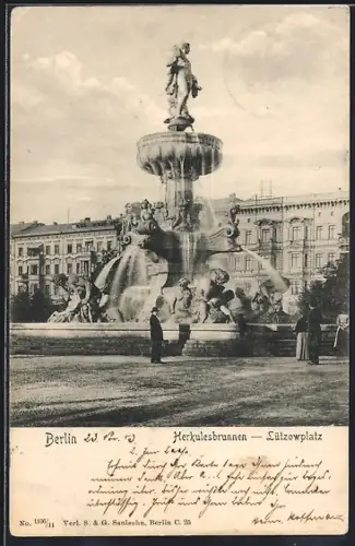 AK Berlin-Tiergarten, Herkulesbrunnen am Lützowplatz