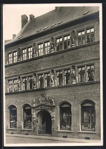 Foto-AK Deutscher Kunstverlag, Nr. 17: Braunschweig, Alte Martinsschule, am Bankplatz