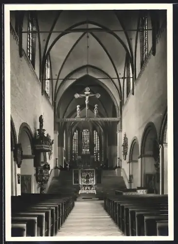 Foto-AK Deutscher Kunstverlag, Nr. 5: Brandenburg /Havel, Dom, Mittelschiff mit Blick zum Hohen Chor