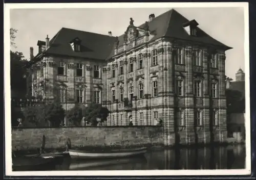 Foto-AK Deutscher Kunstverlag, Nr. 37a: Bamberg, Konkordiahaus vom Wasser aus