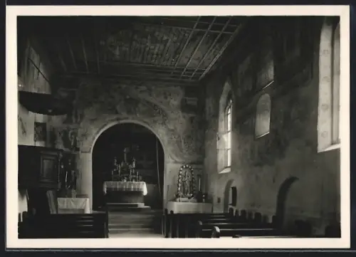 Foto-AK Deutscher Kunstverlag, Nr. 2: Goldbach bei Ueberlingen, Sylvester-Kapelle, Innenansicht