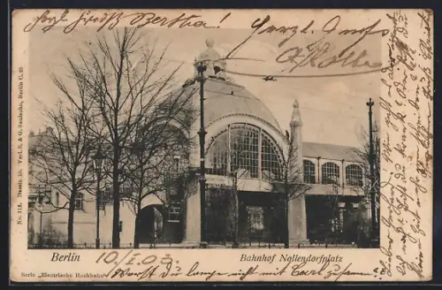 AK Berlin-Schöneberg, Aussenansicht Bahnhof Nollendorfplatz, U-Bahn