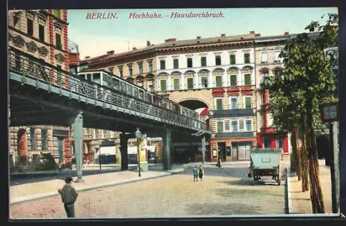 AK Berlin-Schöneberg, U-Bahn, Hausdurchbruch