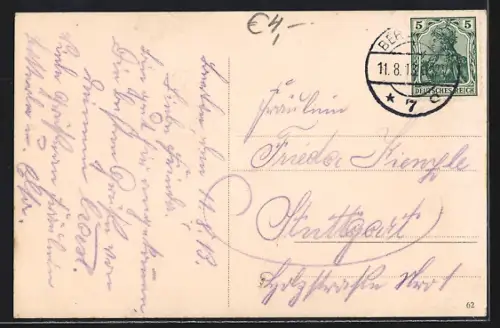 AK Berlin, Überführung der Hochbahn über Anhalter Bahn u. Landwehrkanal, mit Frachtschiff