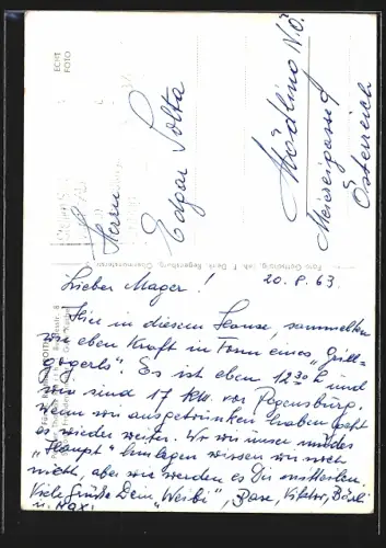 AK Reith, Gaststätte von T. Reith, Gebäude mit Garten, Innenansicht