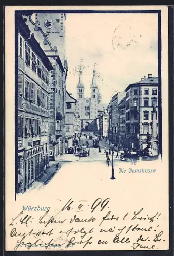 AK Würzburg, Partie in der Domstrasse