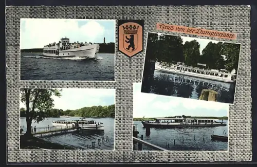 AK Berlin, Dampferfahrt, Ausflugsschiffe auf Berliner Gewässern
