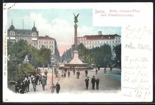 AK Berlin-Kreuzberg, Belle-Alliance-Platz, Friedrichstrasse