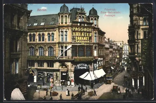 AK Berlin, Passage Theater, Cabaret, Panopticum, Friedrichstrasse Ecke Behrenstrasse