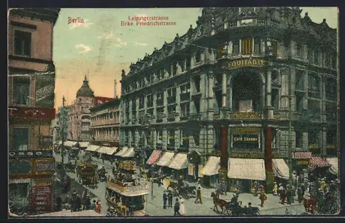 AK Berlin, Leipzigerstrasse Ecke Friedrichstrasse