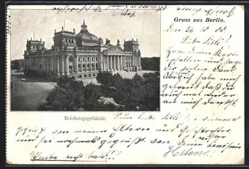 AK Berlin-Tiergarten, Reichstagsgebäude
