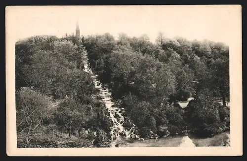 AK Berlin-Kreuzberg, Wasserfall im Viktoriapark