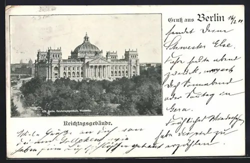 AK Berlin-Tiergarten, Reichstagsgebäude