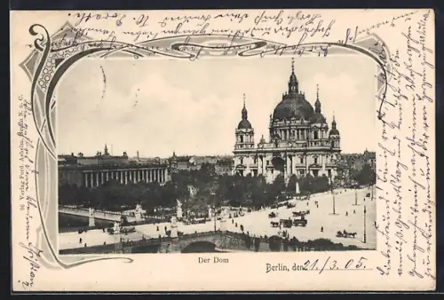 AK Berlin, Dom, Lustgarten, Strassenansicht
