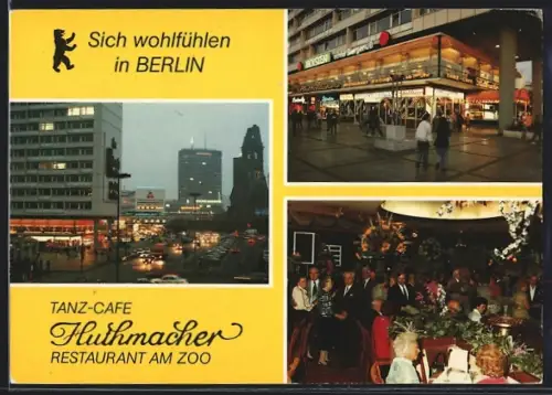 AK Berlin-Charlottenburg, Tanz-Café Huthmacher Restaurant am Zoo, Inh. Wolf-Reiner Aengeneyndt, Hardenbergstrasse 29d