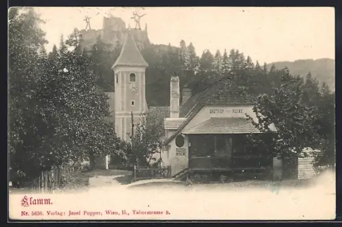 AK Breitenstein am Semmering, Klamm, Gasthof zur Ruine