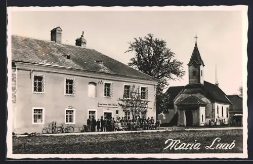 AK Maria Laab, Gasthaus zur Maria Laab mit Kirche