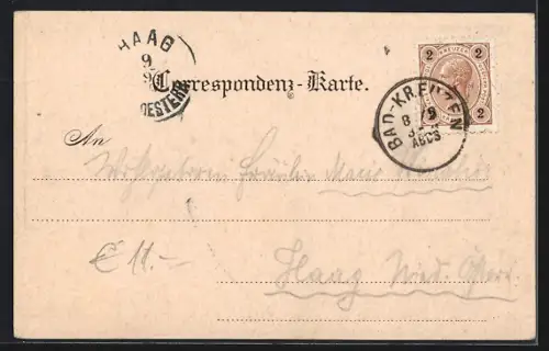 AK Markt-Kreuzen, Teilansicht, Kirchhofplatz mit Kirche