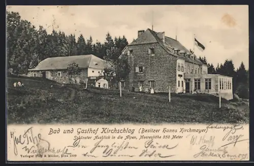 AK Kirchschlag bei Linz, Bad und Gasthof Kirchschlag
