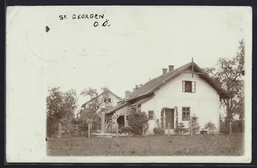 AK St. Georgen /O. Ö., Ortspartie