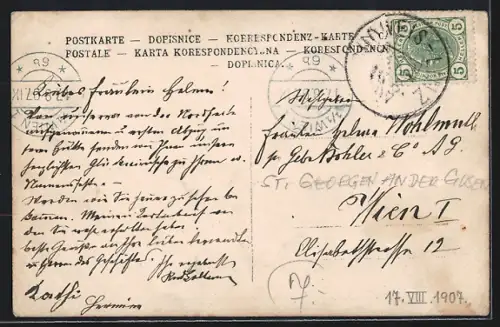 AK St. Georgen /O. Ö., Ortspartie