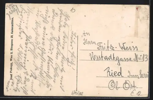 AK Sarleinsbach, Ortsansicht mit Strassenpartie