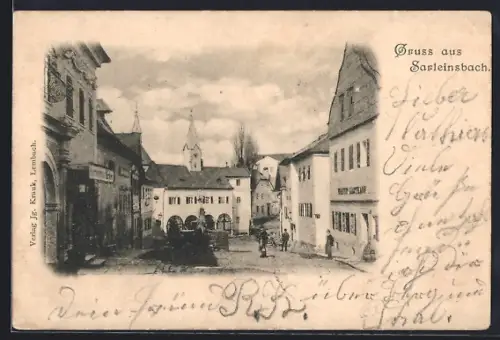 AK Sarleinsbach, Gasthaus, Strassenpartie