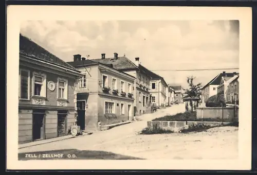 AK Zell /Zellhof, Kaufhaus u. Bäckerei, Strassenpartie
