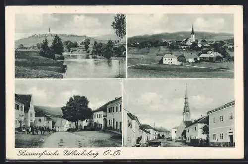 AK Ulrichsberg /O.-Oe., vier Motive des Ortes