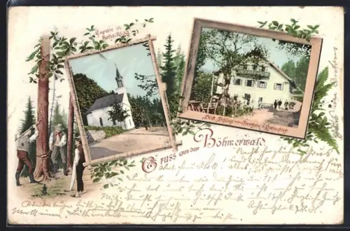 AK Schwarzenberg am Böhmerwald, Stift Schlägl`sches Forsthaus Holzschlag, Capelle