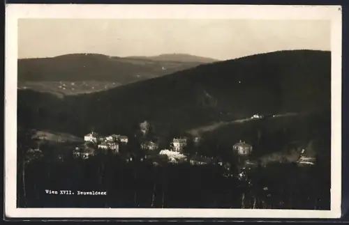 AK Wien, Neuwaldegg, Teilansicht mit Bergen