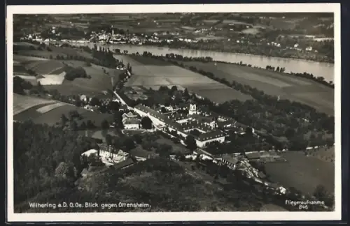 AK Wilhering a. D., Blick gegen Ottensheim
