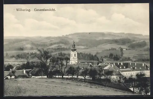 AK Wilhering, Gesamtansicht mit der Kirche im Zentrum