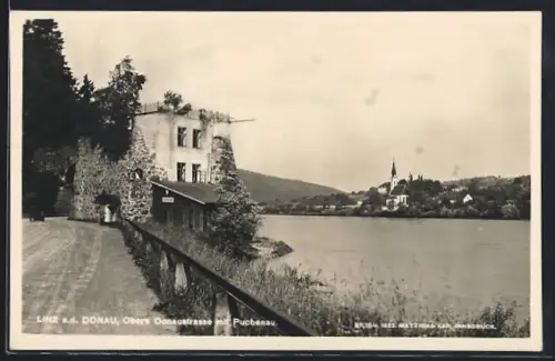 AK Linz a. d. Donau, Obere Donaustrasse mit Puchenau