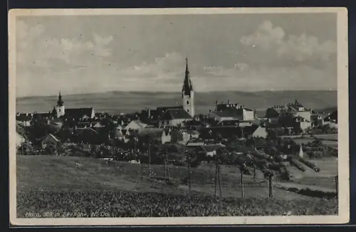 AK Horn /N.-Do., Ortsansicht mit Landschaftspanorama