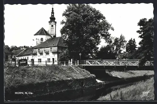 AK Horn /N.-Oe., Partie an der Kirche