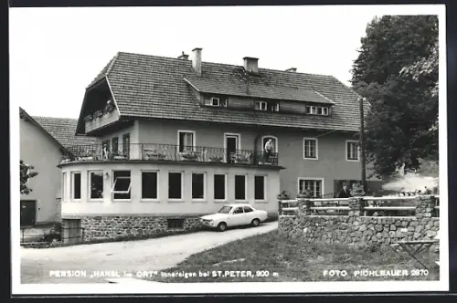 AK Aspangberg-St. Peter, Inneraigen, Pension Hansl im Ort, Gesamtansicht