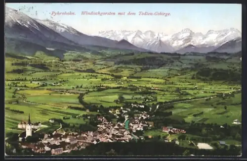 AK Windischgarsten, Ortsansicht mit dem Todten-Gebirge