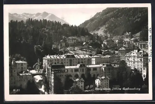 AK Badgastein, Blick auf den Rathausberg