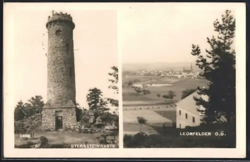 AK Leonfelden /O. Ö., Ortsansicht und Sternsteinwarte