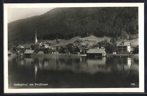 AK Techendorf, Ortsansicht mit Weissensee