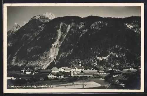 AK Scharnitz, Gesamtansicht mit Arnspitzen