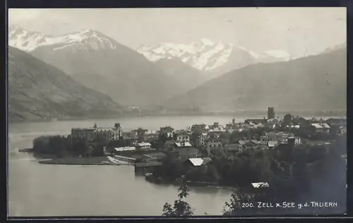 AK Zell a. See, Ortsansicht g. d. Tauern