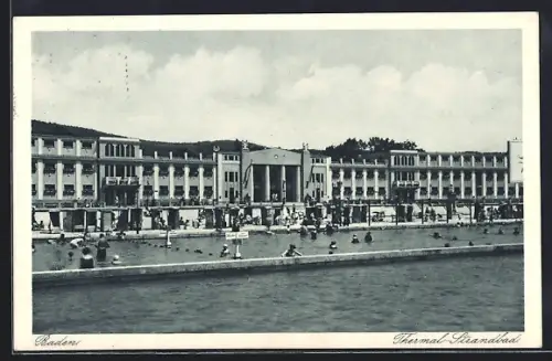AK Baden, Badegäste im Thermal-Strandbad